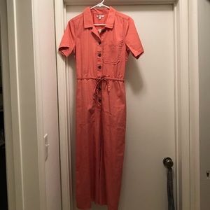 Madewell dried coral coverall jumpsuit
